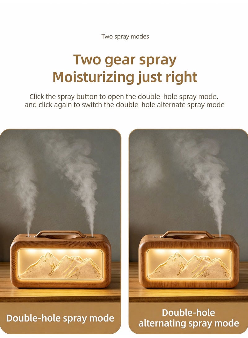Essential Oil Diffuser & Dual Spray Humidifier- 2 Mist Modes & 3 Night Light Modes Large Capacity Aroma Diffuser for Home - Image 2